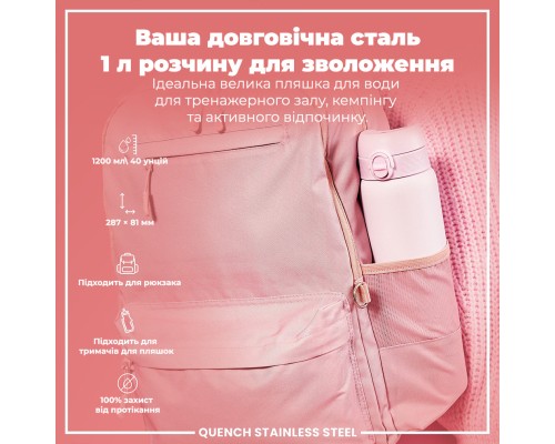 Пляшка для води ION8 OneTouch Stainless Steel 1200 мл Lilac Dusk (I8SS1000LIL2)