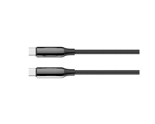 Дата кабель USB-C to USB-C 1.0m (PVC+Aluminum Alloy) (PD Fast Charging 240W) 5А black ColorWay (CW-CBPDCC069-BK)