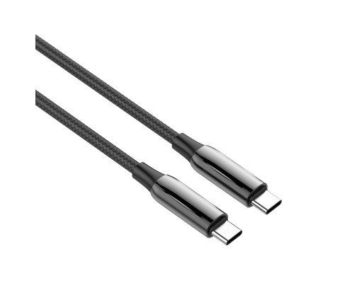 Дата кабель USB-C to USB-C 1.0m (PVC+Aluminum Alloy) (PD Fast Charging 240W) 5А black ColorWay (CW-CBPDCC069-BK)