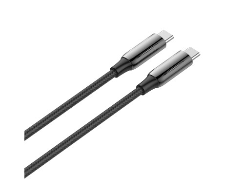 Дата кабель USB-C to USB-C 1.0m (PVC+Aluminum Alloy) (PD Fast Charging 240W) 5А black ColorWay (CW-CBPDCC069-BK)