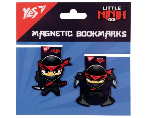 Закладки для книг Yes магнітні Ninja, 2шт (708113)