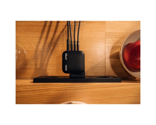 Зарядний пристрій Verbatim MiniGaN 100 W 4 ports (3xUSB-C/1xUSB-A) (32231)