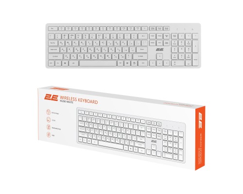 Клавіатура 2E KS260 106key Wireless UA White (2E-KS260WWH_UA)