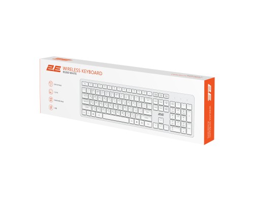 Клавіатура 2E KS260 106key Wireless UA White (2E-KS260WWH_UA)