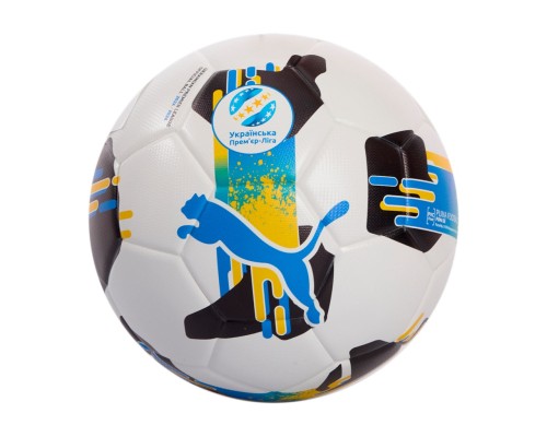 М'яч футбольний Puma Orbita UPL (FIFA Quality) 084595-01 білий, чорний, жовтий, блакитний 5 (4067982253028)