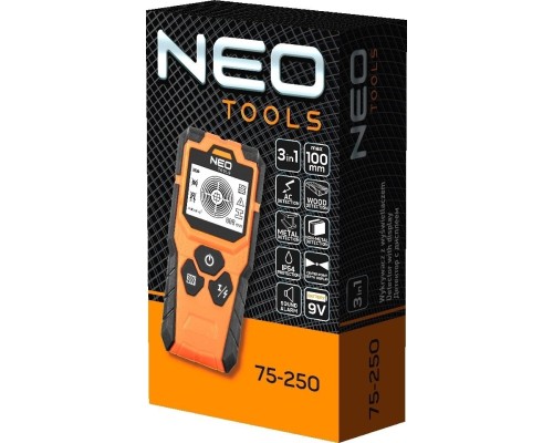 Детектор будівельний Neo Tools від 20 до 100мм, IP54, чохол, 0.164кг (75-250)