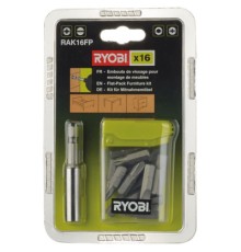 Набір біт Ryobi RAK16FP 15шт, 25мм, магнітний тримач 60мм (5132002679)