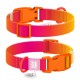 Нашийник для тварин WAUDOG Nylon Recycled з QR паспортом, градієнт, L помаранчевий (47024)