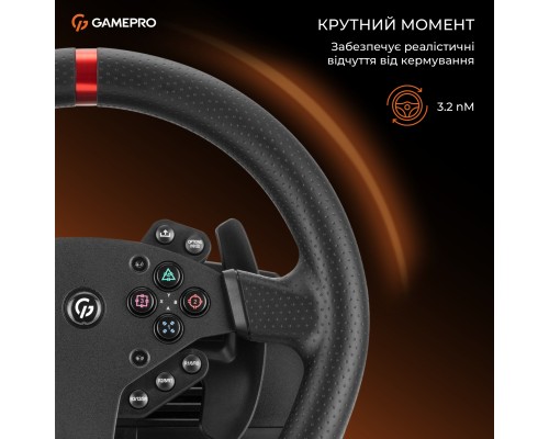 Кермо GamePro RW070PM з педалями та коробкою передач XBOXONE/PS4/PC (RW070PM)