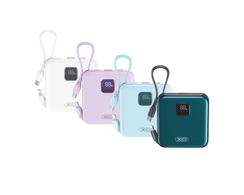 Універсальна Мобільна Батарея Power Bank XO PR235 22.5W with built-in iP and TYPE-C cable 10000 mAh