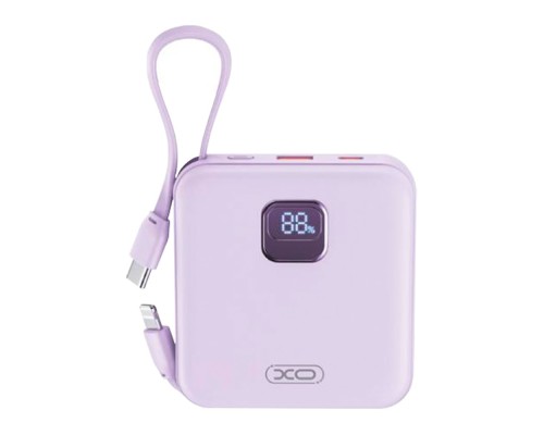 Універсальна Мобільна Батарея Power Bank XO PR235 22.5W with built-in iP and TYPE-C cable 10000 mAh