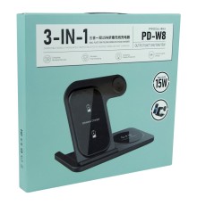 Бездротовий Зарядний Пристрій Proda PD-W8 3in1 Magnetic 15W for Apple watch