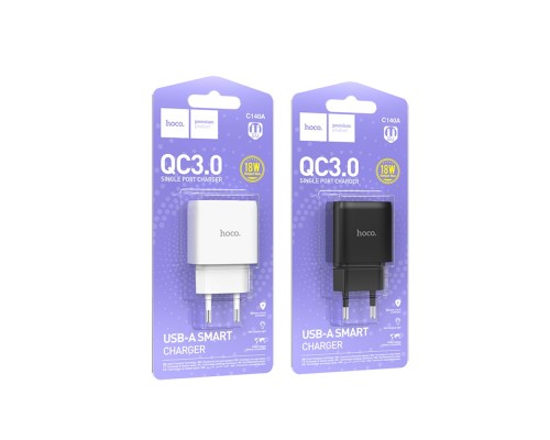 Мережевий Зарядний Пристрій Hoco C140A 1USB QC 18W