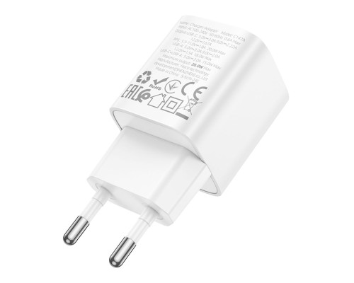 Мережевий Зарядний Пристрій Hoco C147A 1USB-C/1USB PD/QC 20W