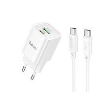 Мережевий Зарядний Пристрій Hoco C149A 1USB/1USB-C PD/QC 30W+Type-C to Type-C