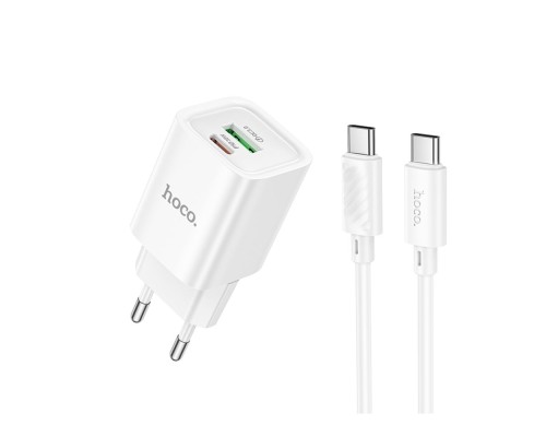 Мережевий Зарядний Пристрій Hoco C149A 1USB/1USB-C PD/QC 30W+Type-C to Type-C