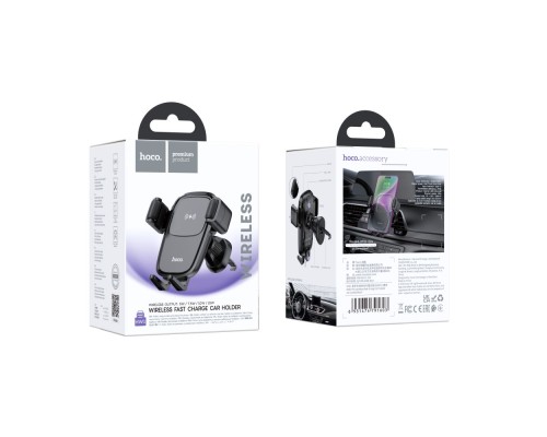 Автотримач Hoco HW1 Pro Wireless 15W 