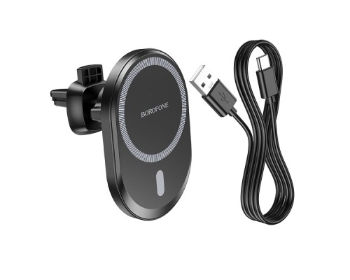 Автотримач Borofone BH201 Magnetic Wireless 15W Автотримач Borofone BH201 Magnetic Wireless 15W