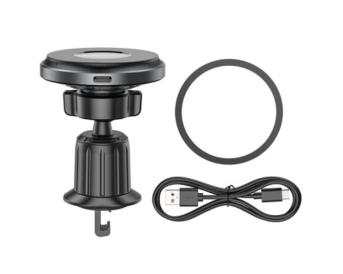 Автотримач Borofone BH202 Seaside Magnetic Wireless 15W Автотримач Borofone BH202 Seaside Magnetic Wireless 15W