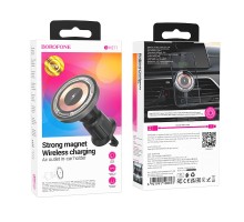 Автотримач Borofone BH211 Riley Magnetic Wireless 15W 