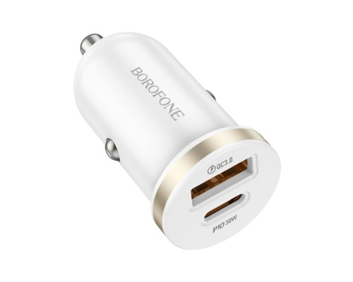 Автомобільний Зарядний Пристрій Borofone BZ22 1USB/1USB-C QC/PD30W 