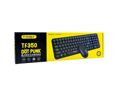 Бездротова Клавіатура і Миша TWolf TF350 Black 