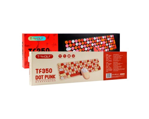 Бездротова Клавіатура і Миша TWolf TF350 Colorful 