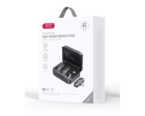 Мікрофон Петличний Бездротовий  XO MKF09A Twin Type-C