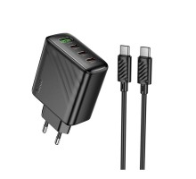 Мережевий Зарядний Пристрій Hoco CS27A 3USB-C/1USB PD/QC 67W+Type-C to Type-C