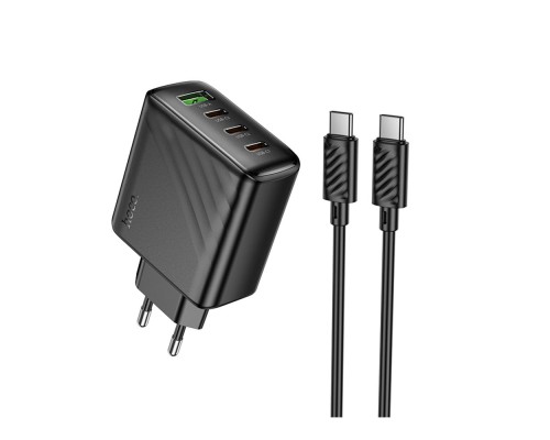 Мережевий Зарядний Пристрій Hoco CS27A 3USB-C/1USB PD/QC 67W+Type-C to Type-C