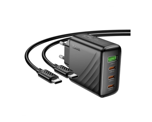 Мережевий Зарядний Пристрій Hoco CS27A 3USB-C/1USB PD/QC 67W+Type-C to Type-C