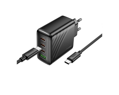 Мережевий Зарядний Пристрій Hoco CS27A 3USB-C/1USB PD/QC 67W+Type-C to Type-C
