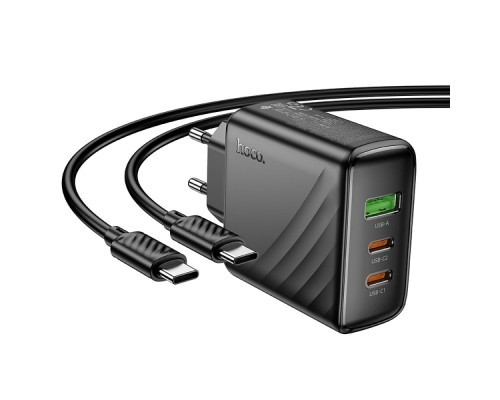 Мережевий Зарядний Пристрій Hoco CS26A 2USB-C/1USB PD/QC 45W+Type-C to Type-C