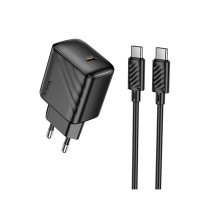 Мережевий Зарядний Пристрій Hoco CS24A 1USB-C PD/QC 25W+Type-C to Type-C