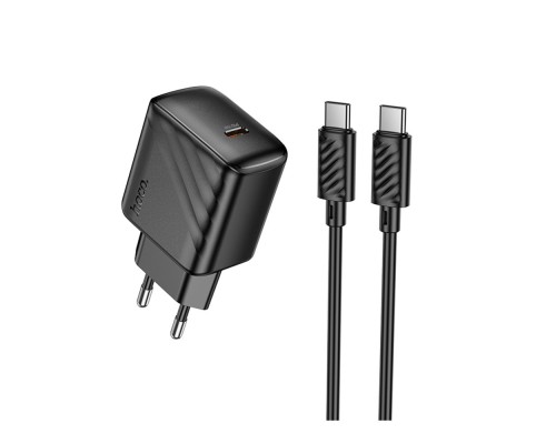 Мережевий Зарядний Пристрій Hoco CS24A 1USB-C PD/QC 25W+Type-C to Type-C