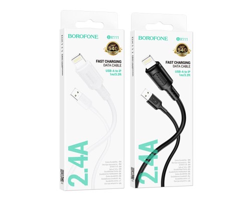 Кабель USB Borofone BX111 Lightning 2.4A