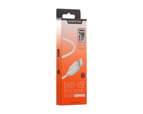 Кабель USB Borofone BX14 Lightning 2m