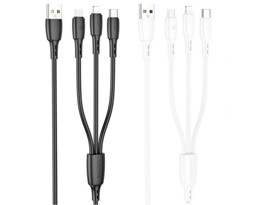 Кабель USB Borofone BX71 3-in-1 IP+Type-C+Micro