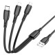 Кабель USB Borofone BX71 3-in-1 IP+Type-C+Micro
