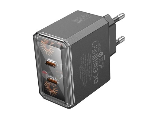 Мережевий Зарядний Пристрій Borofone BAS33A 2USB-C PD/QC45W