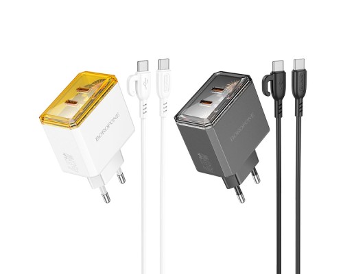 Мережевий Зарядний Пристрій Borofone BAS33A 2USB-C PD/QC45W Type-C to Type-C