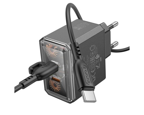 Мережевий Зарядний Пристрій Borofone BAS33A 2USB-C PD/QC45W Type-C to Type-C