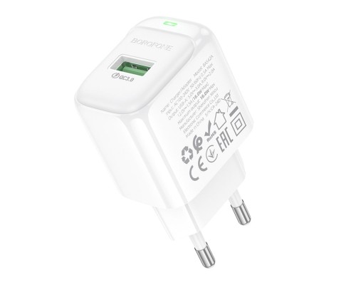 Мережевий Зарядний Пристрій Borofone BAS42A 1USB QC3.0 18W