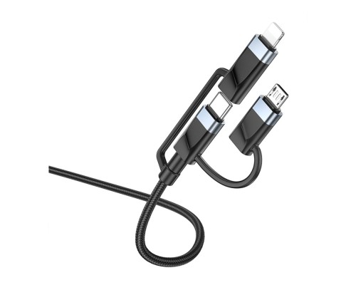 Кабель USB Borofone BU51 6-in-1 USB/C to iP/Micro/Type-C(L=1.2M)