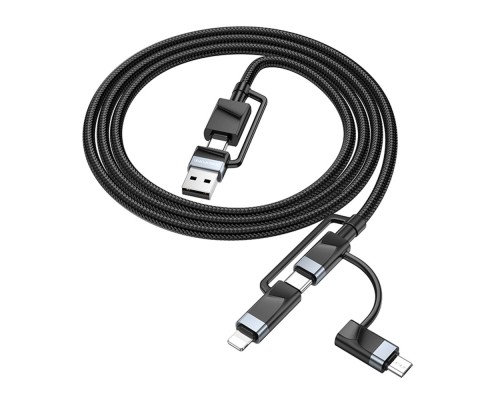 Кабель USB Borofone BU51 6-in-1 USB/C to iP/Micro/Type-C(L=1.2M)