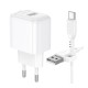 Мережевий Зарядний Пристрій Borofone BAS42A 1USB QC3.0 18W+USB to Type-C