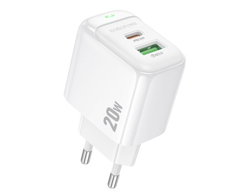 Мережевий Зарядний Пристрій Borofone BAS44A 1USB-C/1USB PD/QC 20W