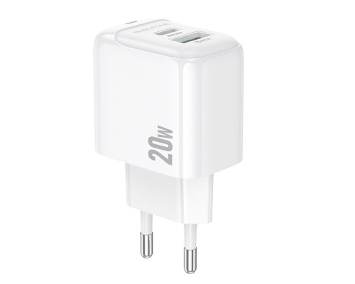 Мережевий Зарядний Пристрій Borofone BAS44A 1USB-C/1USB PD/QC 20W