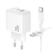 Мережевий Зарядний Пристрій Borofone BAS44A 1USB-C/1USB PD/QC 20W+Type-C to Type-C