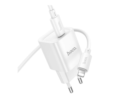 Мережевий Зарядний Пристрій Hoco C146A 1USB-C PD/QC 20W+Type-C to Lightning